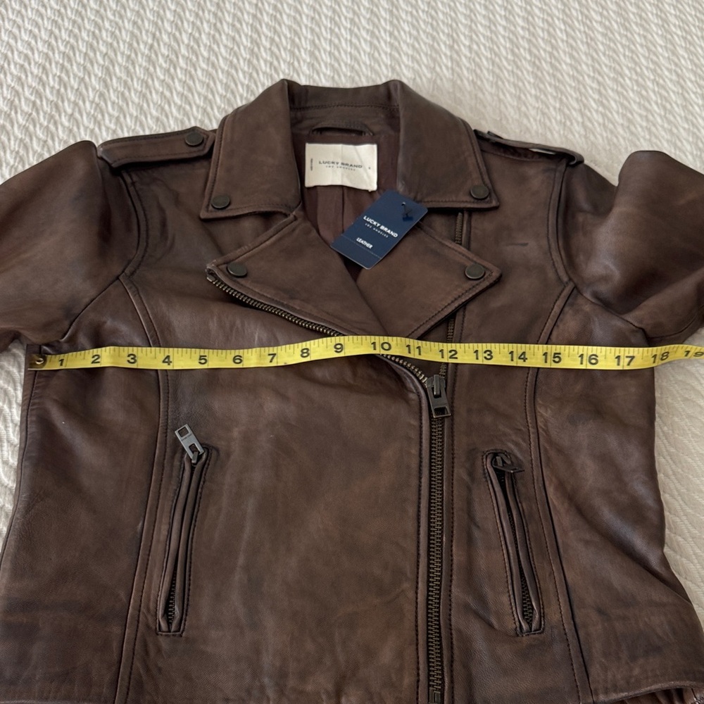 Lucky Brand Classic Moto Lamb Leather Jacket - Picture 5 of 13